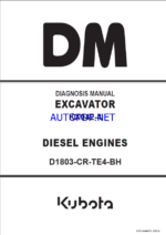 Kubota KX042-4 Excavator Diagnosis Manual (D1803-CR-TE4-BH)
