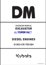 Kubota KX042-4 ALPHA Excavator Diagnosis Manual (D1803-CR-TE5-BH)