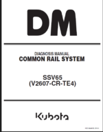 Kubota SSV65 Common Rail System Diagnosis Manual (V2607-CR-TE4)
