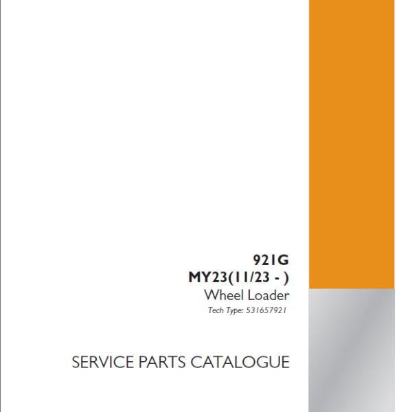 Case 921G Wheel Loader Service Parts Catalogue (531657921PC) (March 2025)