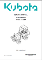 Kubota RT250-2 RT260-2 Wheel Loader Service Manual