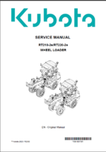Kubota RT210-2e RT220-2e Wheel Loader Service Manual