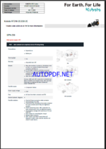 Kubota RT210-2E RT220-2E DTC List Workshop Manual