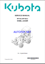 Kubota RT150-2 RT160-2 Wheel Loader Service Manual
