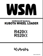 Kubota R420α R520α Code Wheel Loader No.97899-60790 Workshop Manual