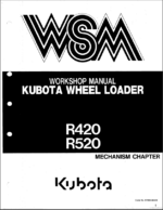 Kubota R420 R520 Wheel Loader Code No 97899-60420 Workshop Manual