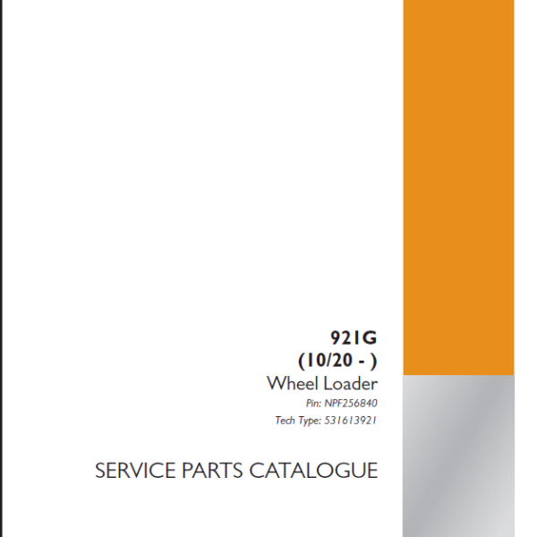 Case 921G Wheel Loader Service Parts Catalogue (531613921PC) (November 2024)