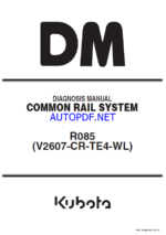 Kubota R085 (V2607-CR-TE4-WL) Diagnosis Manual