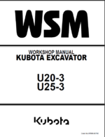Kubota U20-3 U25-3 Excavator Workshop Manual