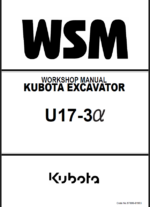 Kubota U17-3α Excavator Workshop Manual