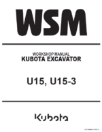 Kubota U15 U15-3 Excavator KiSC issued 04 2023 A Workshop Manual