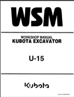 Kubota U-15 Excavator Workshop Manual