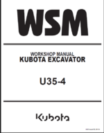 Kubota U35-4 Excavator Workshop Manual