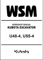 Kubota U48-4 U55-4 Excavator Workshop Manual