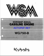 Kubota WG750-B Gasoline Engine Workshop Manual
