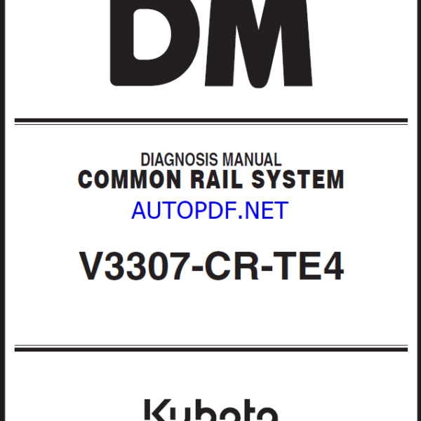 Kubota V3307-CR-TE4 Common Rail System Diagnosis Manual