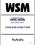 Kubota V3300-E2B V3300-T-E2B Diesel Engine Workshop Manual