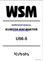 Kubota U56-5 Excavator Workshop Manual