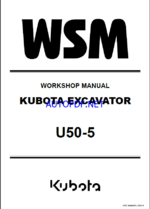 Kubota U50-5 Excavator Workshop Manual