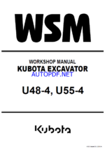 Kubota U48-4 U55-4 KiSC Excavator issued 03 2010 A Workshop Manual