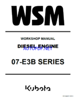 Kubota 07-E3B SERIES Diesel Engine Workshop Manual