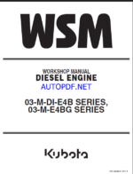 Kubota 03-M-DI-E4B SERIES 03-M-E4BG SERIES Workshop Manual