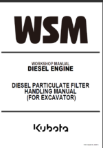 Kubota DIESEL PARTICULATE FILTER HANDLING MANUAL (FOR EXCAVATOR) Workshop Manual