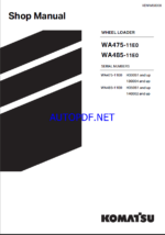 Komatsu WA475-11E0, WA485-11E0 Wheel Loader Shop Manual (VEN58000)