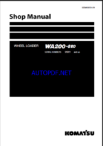 Komatsu WA200-8E0 Wheel Loader Shop Manual (SEN06859-09) (SN 95001-UP)