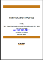 Case 921C Wheel Loader Service Parts Catalogue (530100069PC) (April 2023)