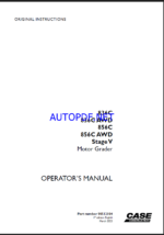 Case 836C, 836CAWD, 856C, 856CAWD Stage V Motor Grader Operators Manual (90512104) (March 2023)