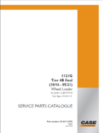 Case 1121G Tier 4B Final Wheel Loader Service Parts Catalogue (531631112PC) (June 2024)