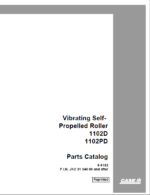 Case 1102D, 1102PD Vibrating Self Propelled Roller Parts Catalog (8-6182)