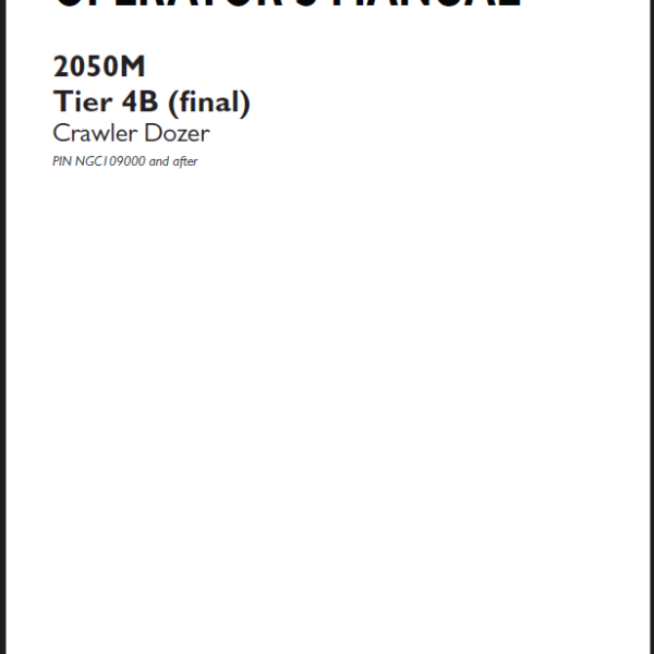 Case 2050M Tier 4B Final Crawler Dozer Operators Manual (90429308) (December 2020)