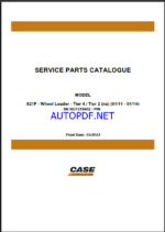 Case 821F Tier 4 and Tier 2 NA Wheel Loader Service Parts Catalogue (530634821) (May 2023)