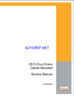 Case 2510 Cruz Crane Carrier Mounted Service Manual (S406182M1)