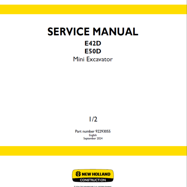 Case CX17D, CX18D, CX19D, CX20D Mini Excavator Service Manual (92316867) (September 2024)