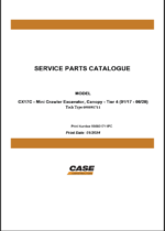 Case CX17C Tier 4 Mini Crawler Excavator Service Parts Catalogue (698891711PC) (January 2024)
