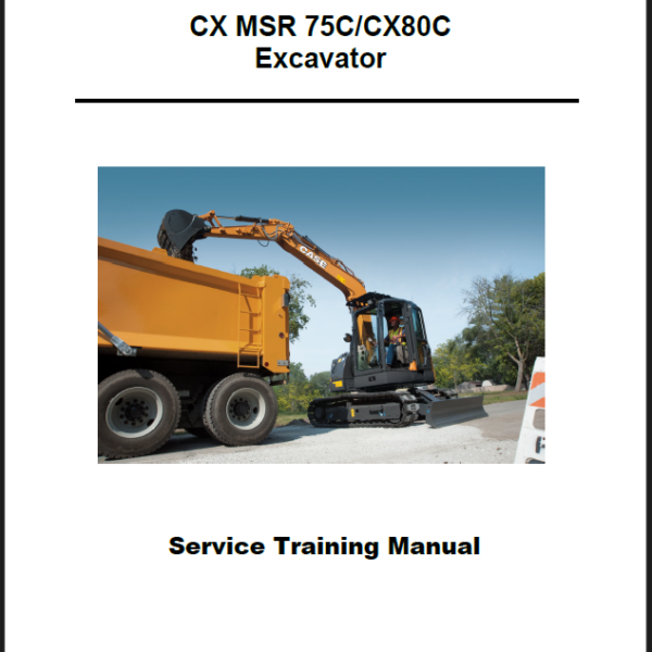 Case CX MSR 75C, CX80C Excavator Service Training Manual (STM 5337)