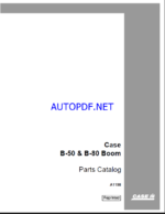 Case B50, B80 Boom Parts Catalog (A1198)