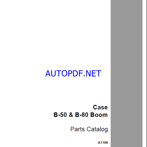 Case B50, B80 Boom Parts Catalog (A1198)