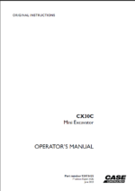 Case CX30C Mini Excavator Operators Manual (92073425) (June 2023)