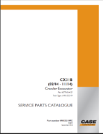 Case CX31B Crawler Excavator Service Parts Catalogue (698125319PC) (September 2024)