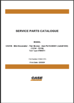 Case CX31B Tier 4B NA Mini Excavator Service Parts Catalogue (47880311PC) (February 2024)