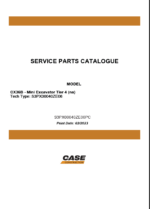 Case CX36B Tier 4 NA Mini Excavator Service Parts Catalogue (S3PX00040ZE06PC)