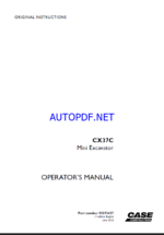 Case CX37C Mini Excavator Operators Manual (92073427) (June 2023)