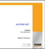 Case CX37C Mini Excavator Service Manual (90514947) (July 2021)