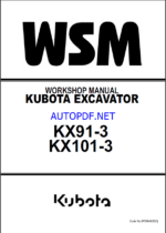 Kubota KX91-3 KX101-3 Code No.97899-60520 Workshop Manual