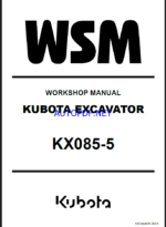 Kubota KX085-5 Excavator Workshop Manual