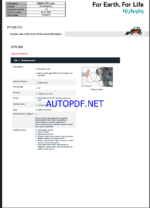 Kubota KTH4815-2 DTC List Excavator Workshop Manual